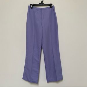 Casual Corner Linen Wide Leg Pants Lavender 10Petite